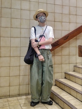 「坩堝（ルツボ）のアイテム」を使った、Paak Chanさん（メンズ・172cm）の秋コーディネート