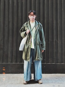 「PUEBCO（プエブコ）のアイテム」を使った、Paak Chanさん（メンズ・172cm）の冬コーディネート
