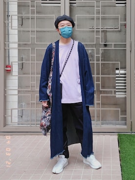 「BLESS（ブレス）のアイテム（バッグ）」を使った、Paak Chanさん（メンズ・172cm）の春コーディネート