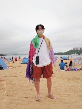 「YEAH RIGHT!!（イェーライト）のアイテム」を使った、Paak Chanさん（メンズ・172cm）の春コーディネート