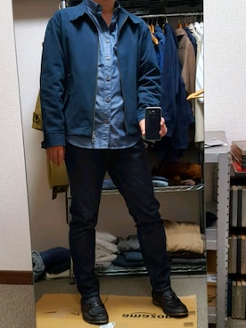 「COMME CA ISM（コムサイズム）のアイテム（ブルゾン）」を使った、ダイテンさん（メンズ・173cm）の秋コーディネート
