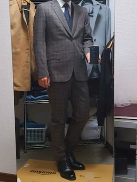 「Paul Smith（ポールスミス）のアイテム（セットアップ）」を使った、ダイテンさん（メンズ・173cm）の秋コーディネート