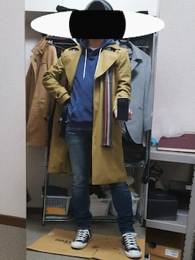 「アイラブCONVERSE」｜「アイテム（スウェット）」を使った、ダイテンさん（メンズ・173cm）の冬コーディネート