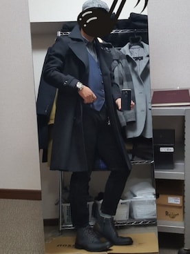「Paul Smith（ポールスミス）のアイテム（キーホルダー）」を使った、ダイテンさん（メンズ・173cm）の秋コーディネート