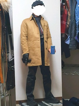 「COMME CA ISM（コムサイズム）のアイテム（スウェット）」を使った、ダイテンさん（メンズ・174cm）の冬コーディネート