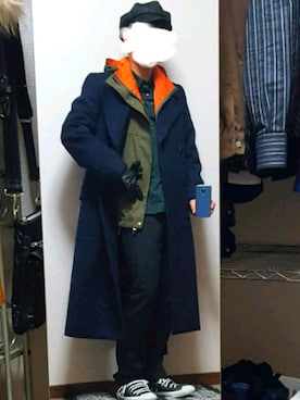 「Paul Smith（ポールスミス）のアイテム（その他アウター）」を使った、ダイテンさん（メンズ・174cm）の冬コーディネート