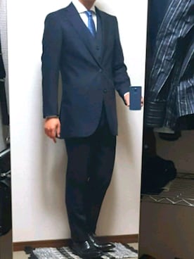 「仕事着」｜「アイテム（セットアップ）」を使った、ダイテンさん（メンズ・174cm）の冬コーディネート