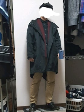 「BACK NUMBER（バックナンバー）のアイテム（モッズコート）」を使った、ダイテンさん（メンズ・174cm）の春コーディネート
