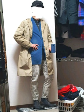 「COMME CA ISM（コムサイズム）のアイテム（その他アウター）」を使った、ダイテンさん（メンズ・174cm）の春コーディネート