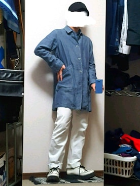 「COMME CA ISM（コムサイズム）のアイテム（その他アウター）」を使った、ダイテンさん（メンズ・174cm）の春コーディネート