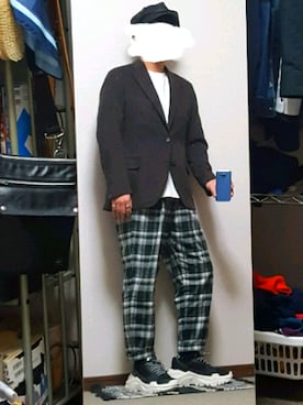 「ユニクロU」｜ダイテンさん（メンズ・174cm）の春コーディネート