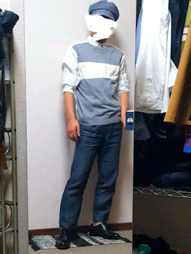 「切り返しシャツ」｜ダイテンさん（メンズ・174cm）の春コーディネート