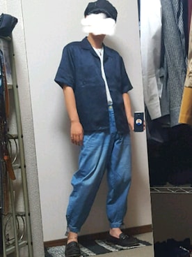 「COMME CA ISM（コムサイズム）のアイテム（アクセサリー）」を使った、ダイテンさん（メンズ・174cm）の夏コーディネート