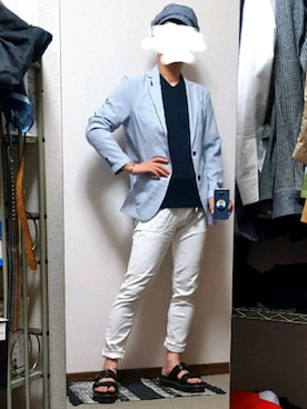 「COMME CA ISM（コムサイズム）のアイテム（アクセサリー）」を使った、ダイテンさん（メンズ・174cm）の夏コーディネート
