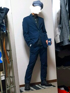 「BLACK LABEL CRESTBRIDGE（ブラックレーベル・クレストブリッジ）のアイテム（スラックス）」を使った、ダイテンさん（メンズ・174cm）の夏コーディネート