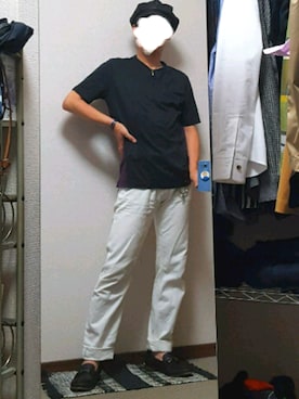 「黒×デニム」｜ダイテンさん（メンズ・174cm）の夏コーディネート