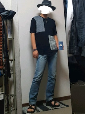 「COMME CA ISM（コムサイズム）のアイテム（アクセサリー）」を使った、ダイテンさん（メンズ・174cm）の夏コーディネート