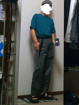 「スウェードベルト」｜ダイテンさん（メンズ・174cm）の夏コーディネート