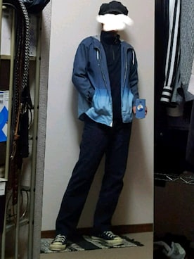 「COMME CA ISM（コムサイズム）のアイテム（スウェット）」を使った、ダイテンさん（メンズ・174cm）の秋コーディネート