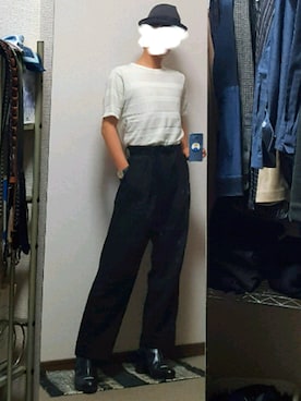 「SHAREEF（シャリーフ）のアイテム（シューズ）」を使った、ダイテンさん（メンズ・174cm）の夏コーディネート
