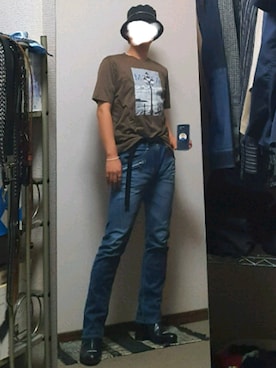 「SHAREEF（シャリーフ）のアイテム（シューズ）」を使った、ダイテンさん（メンズ・174cm）の夏コーディネート