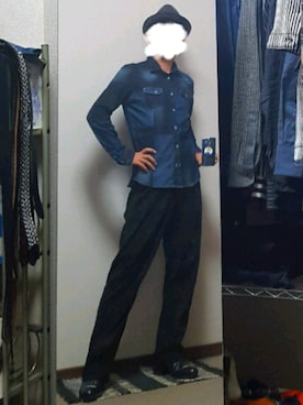 「SHAREEF（シャリーフ）のアイテム（シューズ）」を使った、ダイテンさん（メンズ・174cm）の秋コーディネート