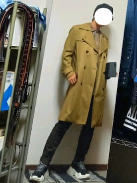 「Paul Smith（ポールスミス）のアイテム（トレンチコート）」を使った、ダイテンさん（メンズ・174cm）の秋コーディネート