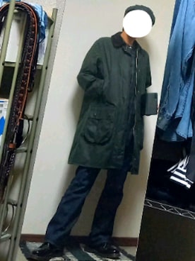 「ドクターマーチン3ホール」｜「アイテム（ステンカラーコート）」を使った、ダイテンさん（メンズ・174cm）の秋コーディネート