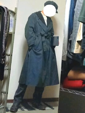 「ユニクロU」｜「アイテム（トレンチコート）」を使った、ダイテンさん（メンズ・174cm）の春コーディネート