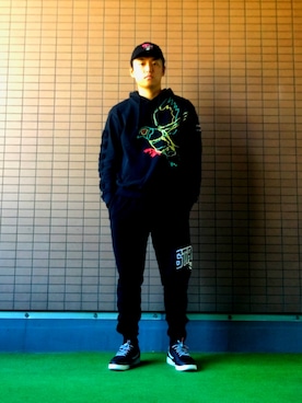 「staple（ステイプル）のアイテム」を使った、のさん（メンズ・171cm）の秋コーディネート