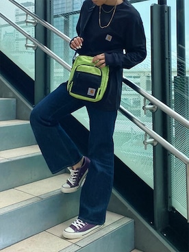 「アイテム（シューズ、パープル系）」を使った、Stylesさん（レディース・163cm）の夏コーディネート