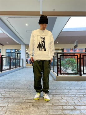 「L/S TEE」｜Stylesさん（メンズ・182cm）の冬コーディネート