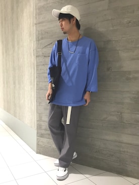 「RAGEBLUE（レイジブルー）のアイテム（キャップ）」を使った、HARUさん（メンズ・168cm）の春コーディネート