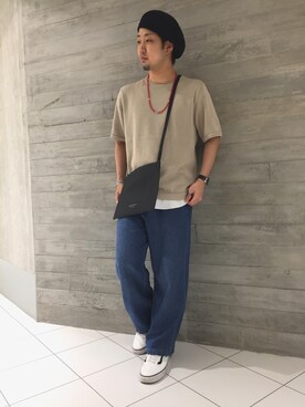 「RAGEBLUE（レイジブルー）のアイテム（ハンチング/ベレー帽）」を使った、HARUさん（メンズ・168cm）の春コーディネート