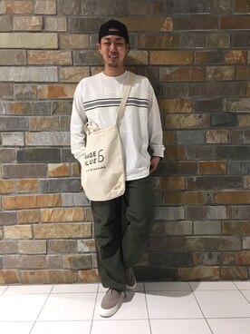 「RAGEBLUE（レイジブルー）のアイテム（スリッポン）」を使った、HARUさん（メンズ・168cm）の秋コーディネート