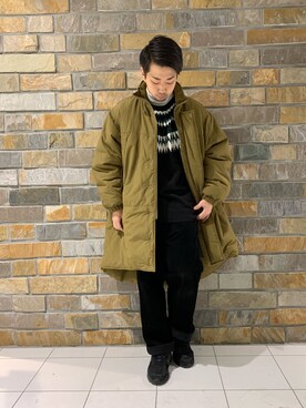 「RAGEBLUE（レイジブルー）のアイテム（ダウンジャケット/コート）」を使った、HARUさん（メンズ・168cm）の秋コーディネート