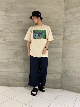 「RAGEBLUE（レイジブルー）のシリコンテンジクロングタンク/873711（タンクトップ）」を使った、HARUさん（メンズ・168cm）の夏コーディネート