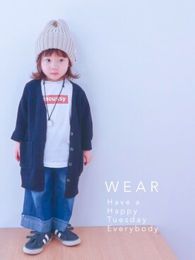 「MOUSSY（マウジー）のアイテム」を使った、misaki_1502さん（キッズ・80cm）の冬コーディネート