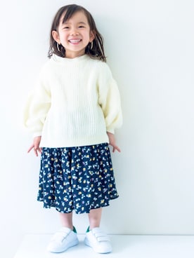 「アイテム（スカート）」を使った、misaki_1502さん（キッズ・90cm）の春コーディネート