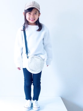 「アイテム（スウェット）」を使った、misaki_1502さん（キッズ・100cm）の秋コーディネート