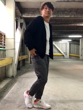 「グレーパンツ」｜e-1さん（メンズ・161cm・40代）の春コーディネート