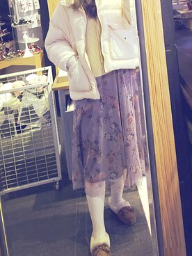 「PULL&BEAR（プルアンドベア）のアイテム（ワンピース）」を使った、anthony さん（レディース・165cm）の冬コーディネート