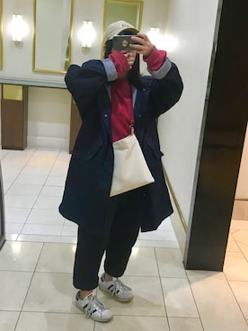 「Kastane」｜「アイテム（モッズコート）」を使った、あやのさん（レディース・154cm）の冬コーディネート