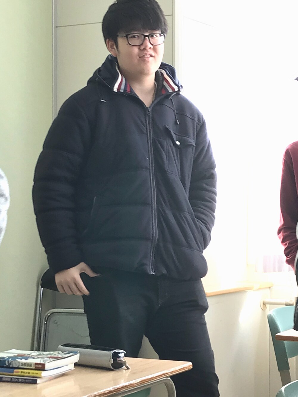 「今年の俺、卍」｜「大きいサイズの店のアイテム（デニムパンツ、ブラック系）」を使った、りょーたさん（メンズ・185cm）の冬コーディネートの1枚目の写真