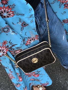 「MICHAEL KORS（マイケルコース）のアイテム（バッグ、ブラウン系）」を使った、hiiinaaataaaさん（レディース・148cm）の冬コーディネート