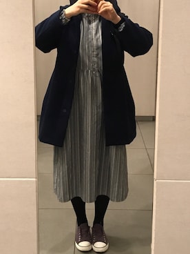 「Samansa Mos2 blue（サマンサモスモスブルー）のアイテム（テーラードジャケット）」を使った、chan-KAさん（レディース・160cm）の冬コーディネート