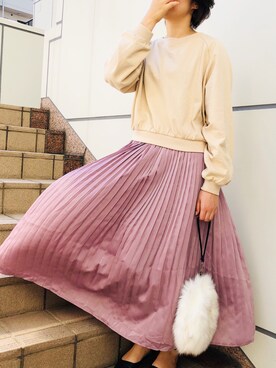 「apres jour mignon（アプレジュールミニョン）のアイテム（その他アウター）」を使った、chocoさん（レディース・163cm）の秋コーディネート