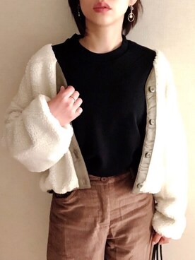 「La-gemme」｜「アイテム（ブルゾン）」を使った、chocoさん（レディース・163cm）の秋コーディネート