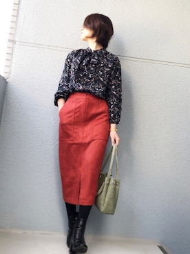 「Daniel Wellington（ダニエルウェリントン）の販売終了クラシックペティット アッシュフィールド32mm（アナログ腕時計）」を使った、chocoさん（レディース・163cm）の冬コーディネート