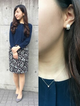 「TAKE-UP（テイクアップ）のアイテム」を使った、TAKE-UP_STAFFさん（レディース・158cm）の春コーディネート